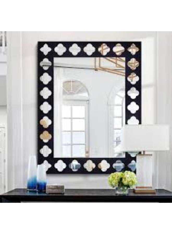 EMAAZZ LLC Luxury Decorative Wall Mirror with Artistic Frame | Modern Accent Mirror for Living Room Bedroom and Home Décor - Image 1